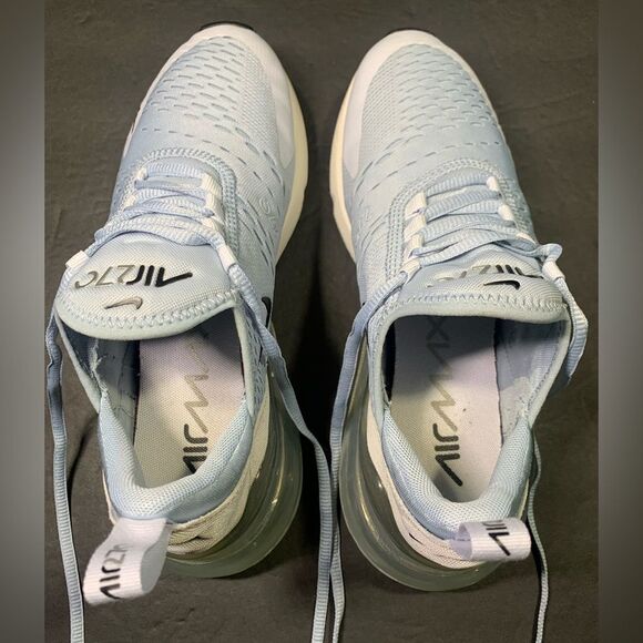 Nike Womens Air Max 270 Blue Beige Black Running Walking Sneakers Size 7.5 - Picture 7 of 9